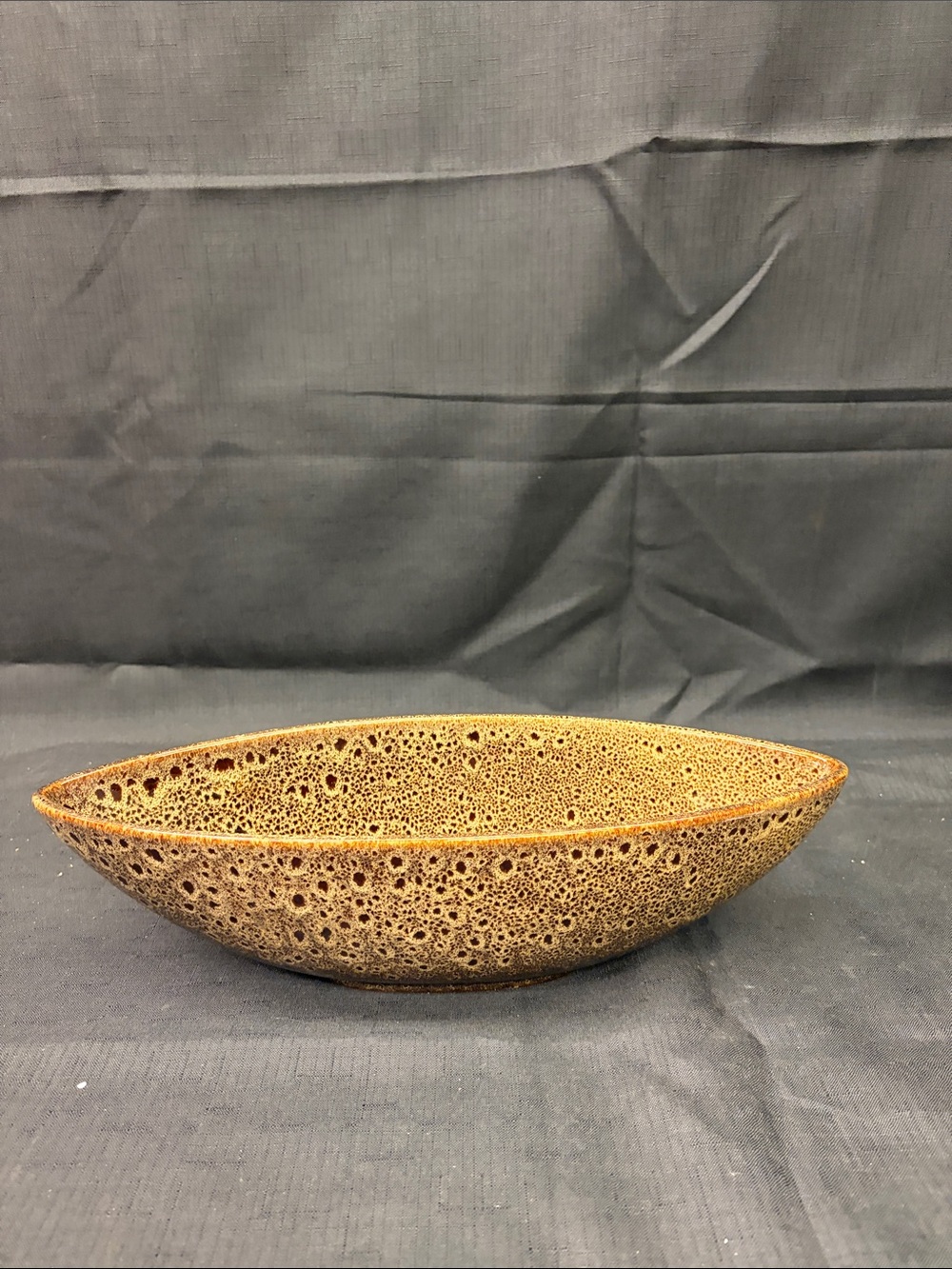 Elegant Expressions Boat Shape Ceramic Bowl/Vase Leopard Print
